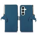 Samsung Galaxy S27+ Wallet Leather Case with RFID - Blue