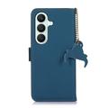 Samsung Galaxy S27+ Wallet Leather Case with RFID - Blue