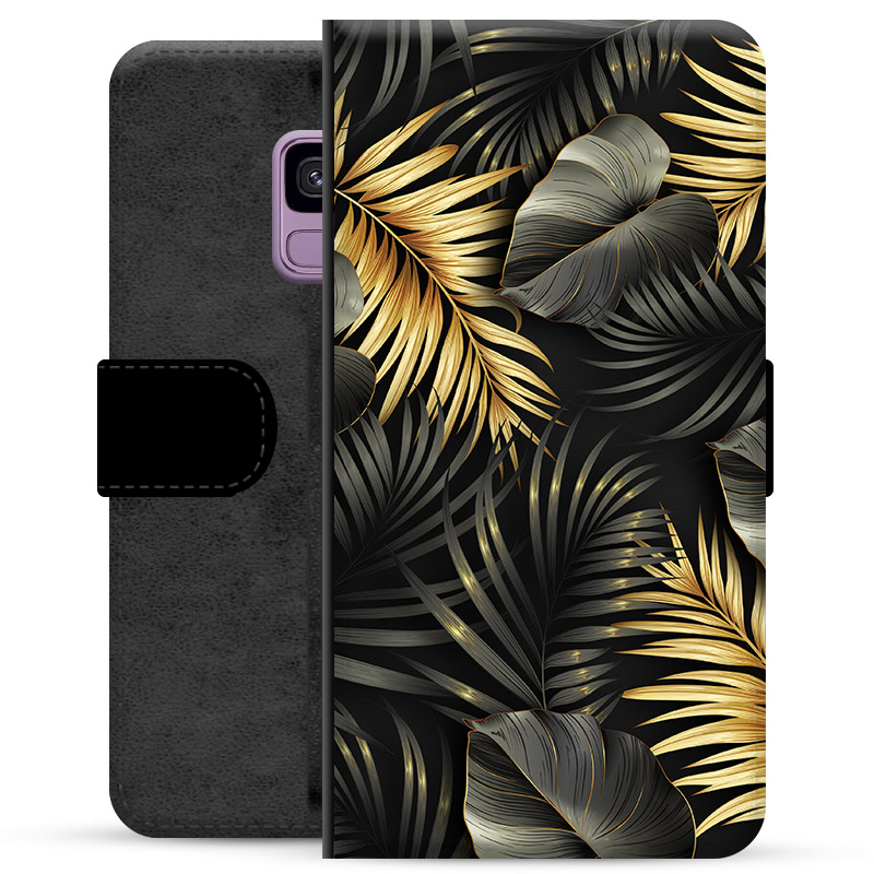 Samsung Galaxy S9 Premium Wallet Case - Golden Leaves