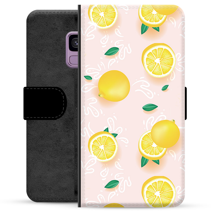 Samsung Galaxy S9 Premium Wallet Case - Lemon Pattern