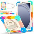 Samsung Galaxy Tab A11 Heavy Duty 360 Case with Hand Strap - Colorful