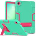 Samsung Galaxy Tab A11+ Robot Style Hybrid Case with Kickstand - Mint / Hot Pink