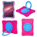 Samsung Galaxy Tab A8 10.5 (2021) Heavy Duty 360 Case with Hand Strap - Hot Pink / Blue