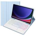 Samsung Galaxy Tab S10 Lite/S10 FE/S9 FE/S9 Bluetooth Keyboard Case - Baby Blue