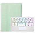 Samsung Galaxy Tab S10 Lite/S10 FE/S9 FE/S9 Bluetooth Keyboard Case - Light Green
