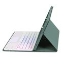 Samsung Galaxy Tab S10 Lite/S10 FE/S9 FE/S9 Bluetooth Keyboard Case - Dark Green