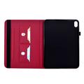 Samsung Galaxy Tab S12+ Butterfly Smart Folio Case with Card Slots - Hot Pink
