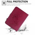 Samsung Galaxy Tab S12+ Butterfly Smart Folio Case with Card Slots - Hot Pink