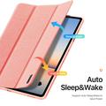 Samsung Galaxy Tab S12+ Dux Ducis Domo Tri-Fold Smart Folio Case - Pink