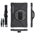 Samsung Galaxy Tab S7/S8 Heavy Duty 360 Case with Hand Strap - Black