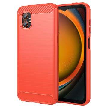 Samsung Galaxy XCover7 Pro Brushed TPU Case - Carbon Fiber