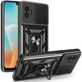 Samsung Galaxy XCover7 Pro Rotary Ring Hybrid Case with Camera Shield - Black