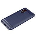 Samsung Galaxy Xcover 5 Brushed TPU Case - Carbon Fiber - Blue