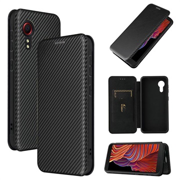 Samsung Galaxy Xcover 5 Flip Case - Carbon Fiber - Black