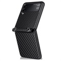 Samsung Galaxy Z Flip3 5G Case with Strap - Carbon Fiber - Black