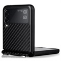 Samsung Galaxy Z Flip3 5G Case with Strap - Carbon Fiber - Black