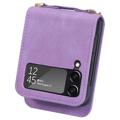 Samsung Galaxy Z Flip4 5G Hybrid Case with Card Holder - Purple