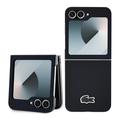 Samsung Galaxy Z Flip6/Z Flip7 Lacoste Iconic Petit Pique Woven Logo Case - Black