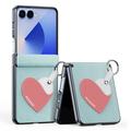 Samsung Galaxy Z Flip7 Dux Ducis Luvy Case with Finger Ring/Hand Strap - Sky Blue / Heart