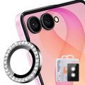 Samsung Galaxy Z Flip7 Hat Prince Enkay Rhinestone Camera Lens Protector – Black
