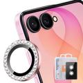 Samsung Galaxy Z Flip7 Hat Prince Enkay Rhinestone Camera Lens Protector – Pink