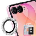 Samsung Galaxy Z Flip7 Hat Prince Enkay Rhinestone Camera Lens Protector – Silver