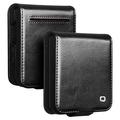 Samsung Galaxy Z Flip7 Qialino Classic Wallet Leather Case - Black