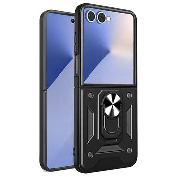 Samsung Galaxy Z Flip7 Rotary Ring Hybrid Case with Camera Shield