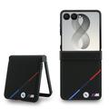Samsung Galaxy Z Flip8 BMW M Perforated Tricolor Stripe Magnetic Case - Black