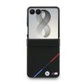 Samsung Galaxy Z Flip8 BMW M Perforated Tricolor Stripe Magnetic Case - Black