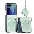 Samsung Galaxy Z Flip8 Dux Ducis Luvy Case with Finger Ring/Hand Strap - Green / Clover
