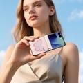 Samsung Galaxy Z Flip8 Dux Ducis Luvy Case with Finger Ring/Hand Strap - Light Pink / Butterfly