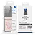 Samsung Galaxy Z Flip8 Dux Ducis Luvy Case with Finger Ring/Hand Strap - Light Pink / Butterfly