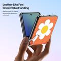 Samsung Galaxy Z Flip8 Dux Ducis Luvy Case with Finger Ring/Hand Strap - Orange / Daisy
