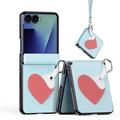 Samsung Galaxy Z Flip8 Dux Ducis Luvy Case with Finger Ring/Hand Strap - Sky Blue / Heart
