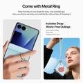 Samsung Galaxy Z Flip8 Dux Ducis Luvy Case with Finger Ring/Hand Strap - Sky Blue / Heart