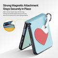 Samsung Galaxy Z Flip8 Dux Ducis Luvy Case with Finger Ring/Hand Strap - Sky Blue / Heart