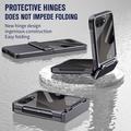 Samsung Galaxy Z Flip8 Plastic Case with Outer Tempered Glass Screen Protector - Black