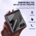 Samsung Galaxy Z Flip8 Plastic Case with Outer Tempered Glass Screen Protector - Black