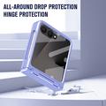 Samsung Galaxy Z Flip8 Plastic Case with Outer Tempered Glass Screen Protector