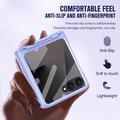Samsung Galaxy Z Flip8 Plastic Case with Outer Tempered Glass Screen Protector