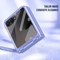 Samsung Galaxy Z Flip8 Plastic Case with Outer Tempered Glass Screen Protector