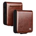Samsung Galaxy Z Flip8 Qialino Classic Wallet Leather Case - Dark Brown