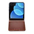 Samsung Galaxy Z Flip8 Qialino Classic Wallet Leather Case - Dark Brown