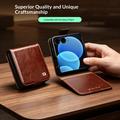 Samsung Galaxy Z Flip8 Qialino Classic Wallet Leather Case - Dark Brown