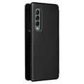 Samsung Galaxy Z Fold3 5G Flip Case - Carbon Fiber - Black