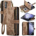 Samsung Galaxy Z Fold6 Caseme C30 Multifunctional Wallet Case - Brown