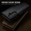 Samsung Galaxy Z Fold7 Caseme 033 Calf Texture Wallet Case with RFID Blocking - Black