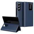 Samsung Galaxy Z Fold7 Smart Clear View Flip Case with Card Slot - Sapphire