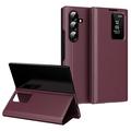 Samsung Galaxy Z Fold7 Smart Clear View Flip Case with Card Slot